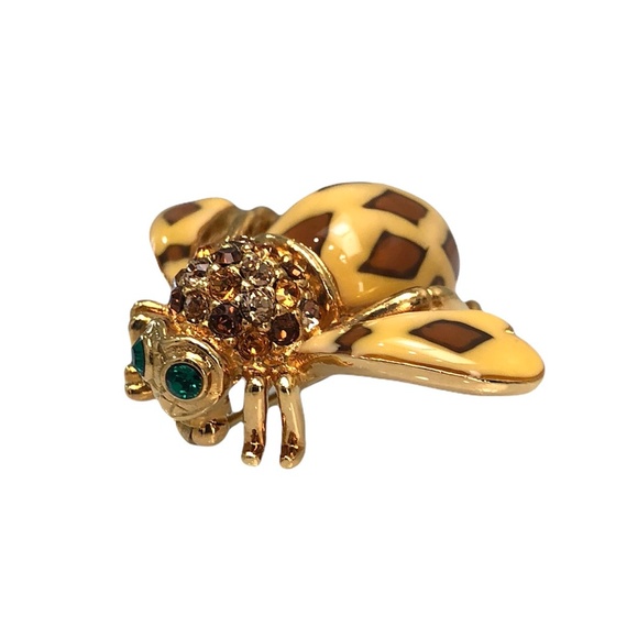 JOAN OF THE JUNGLE JOAN RIVERS CREAM ENAMEL BROOCH - Picture 16 of 16